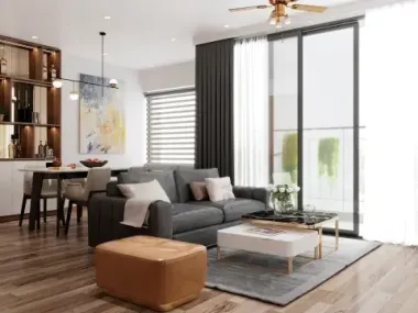THIẾT KẾ NỘI THẤT CĂN HỘ 2 PHÒNG NGỦ